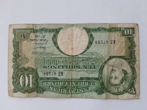 Queen Elizabeth 10 Shillings East African Currency Board
